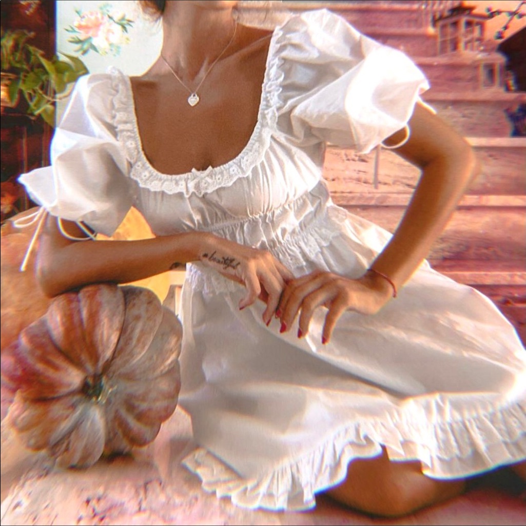 New For Love And Lemons White Jackson Mini Dress Nwt